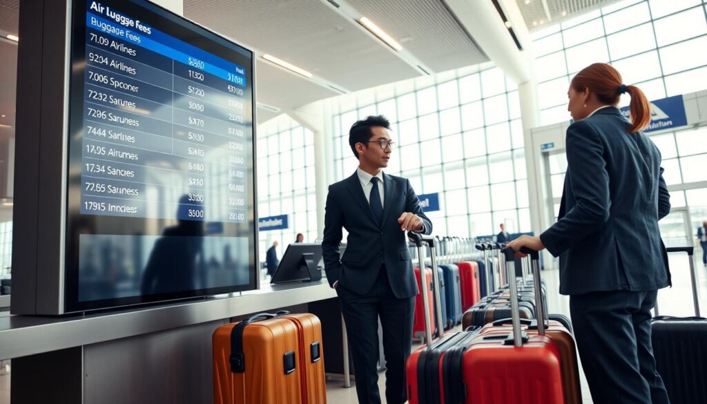 tarifas de despacho de bagagem