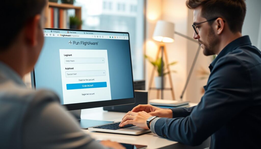 criar conta FlightAware