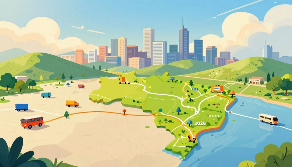 trajetos econômicos Sul e Sudeste