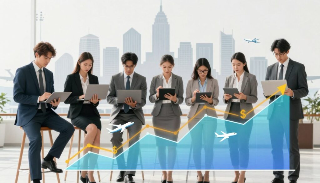 variação de preços de passagens aéreas