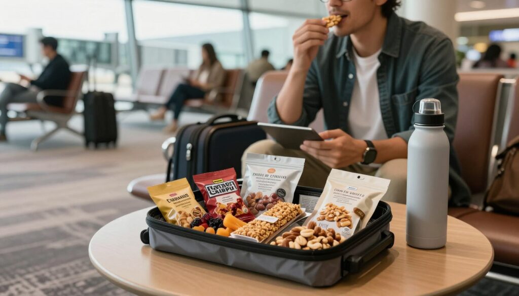 kit de lanches para escala longa no aeroporto