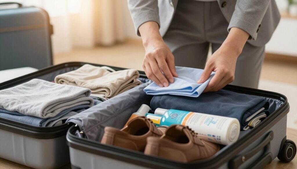 otimização de espaço na mala