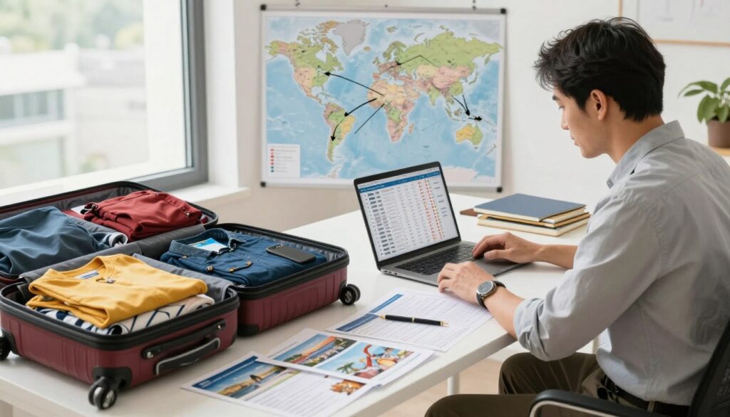 planejamento de viagem para conexões longas