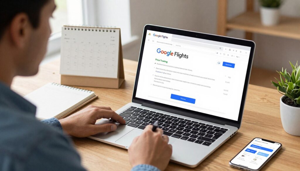 rastreamento de preços no Google Flights