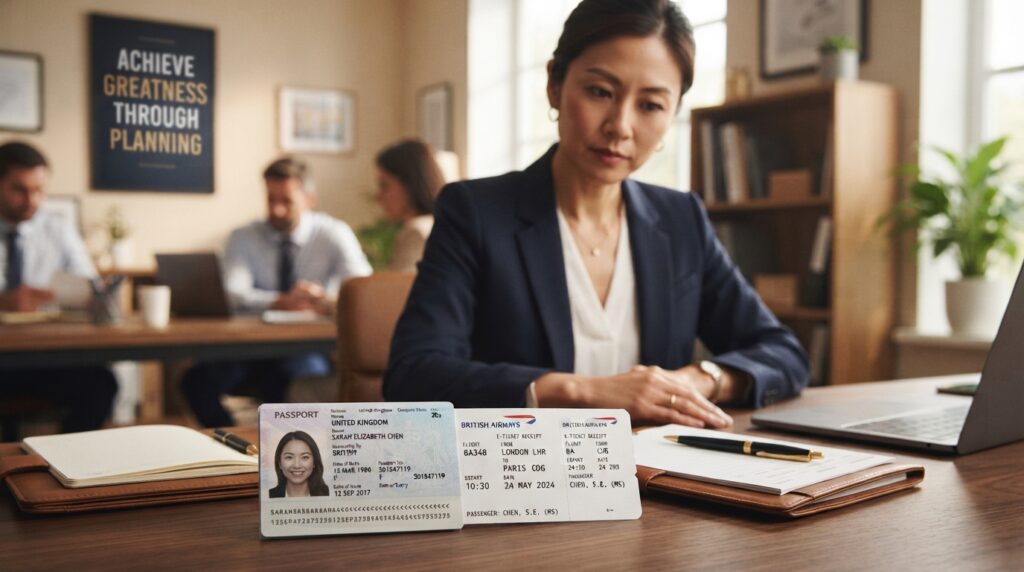 Conferência de dados e sobrenome no passaporte