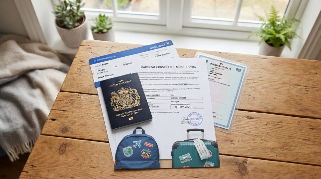 documentos para menor viajar sozinho